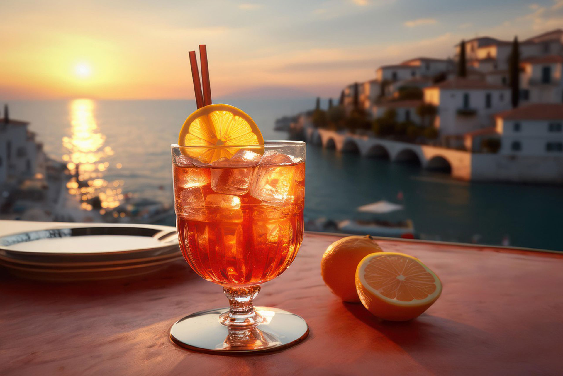 Sommer im Glas. Aperol Spritz.